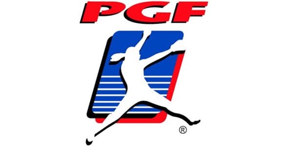 PGF logo with silhouette of athlete.