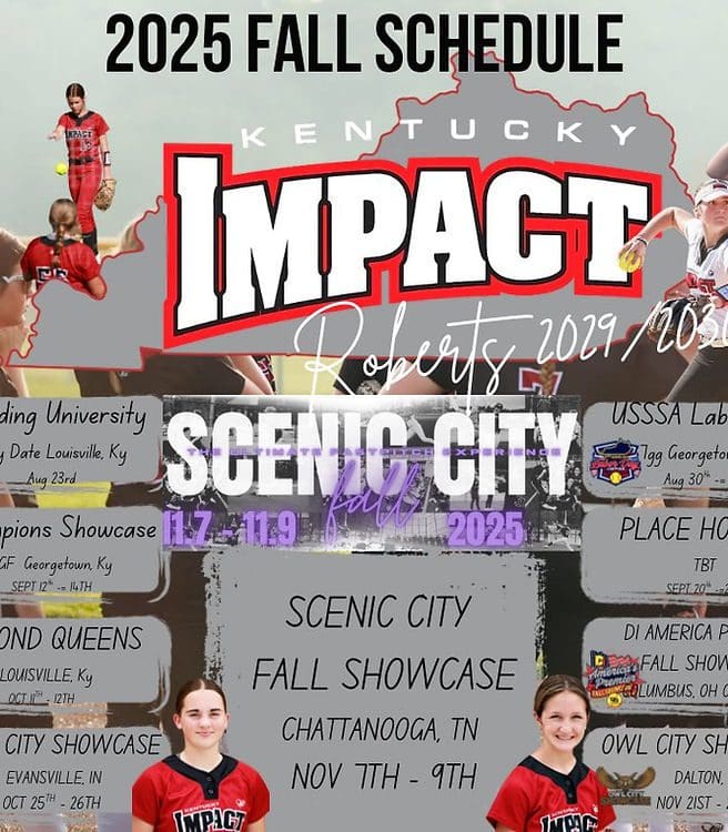 2025 Kentucky Impact fall schedule details.