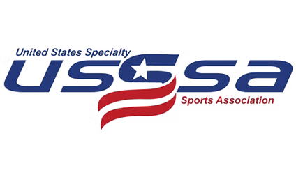 USSSA logo with star and red stripes.