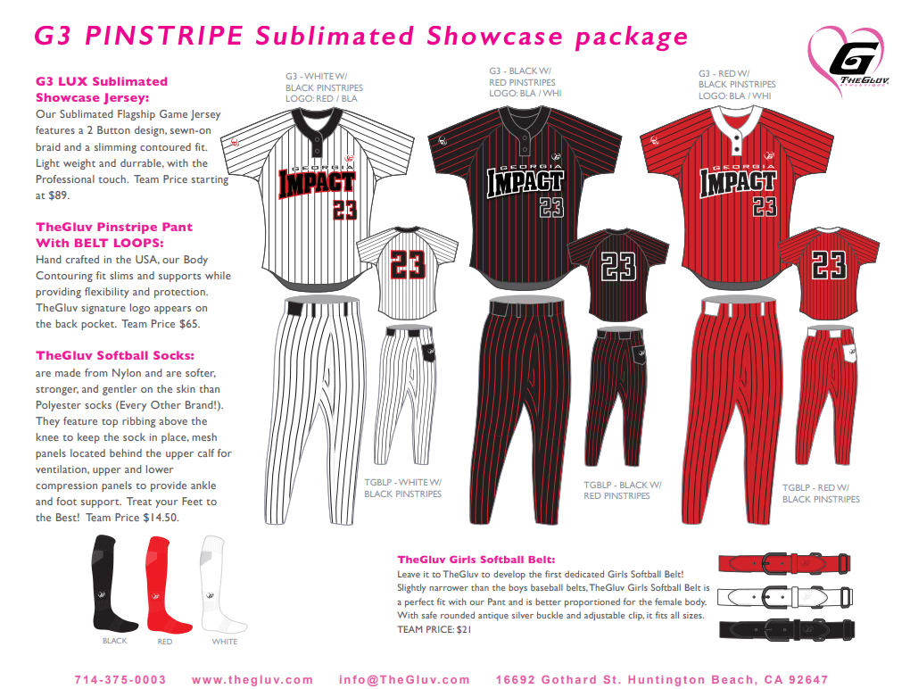 Collection of Impact Basketball apparel showcasing jerseys, pants, and socks.