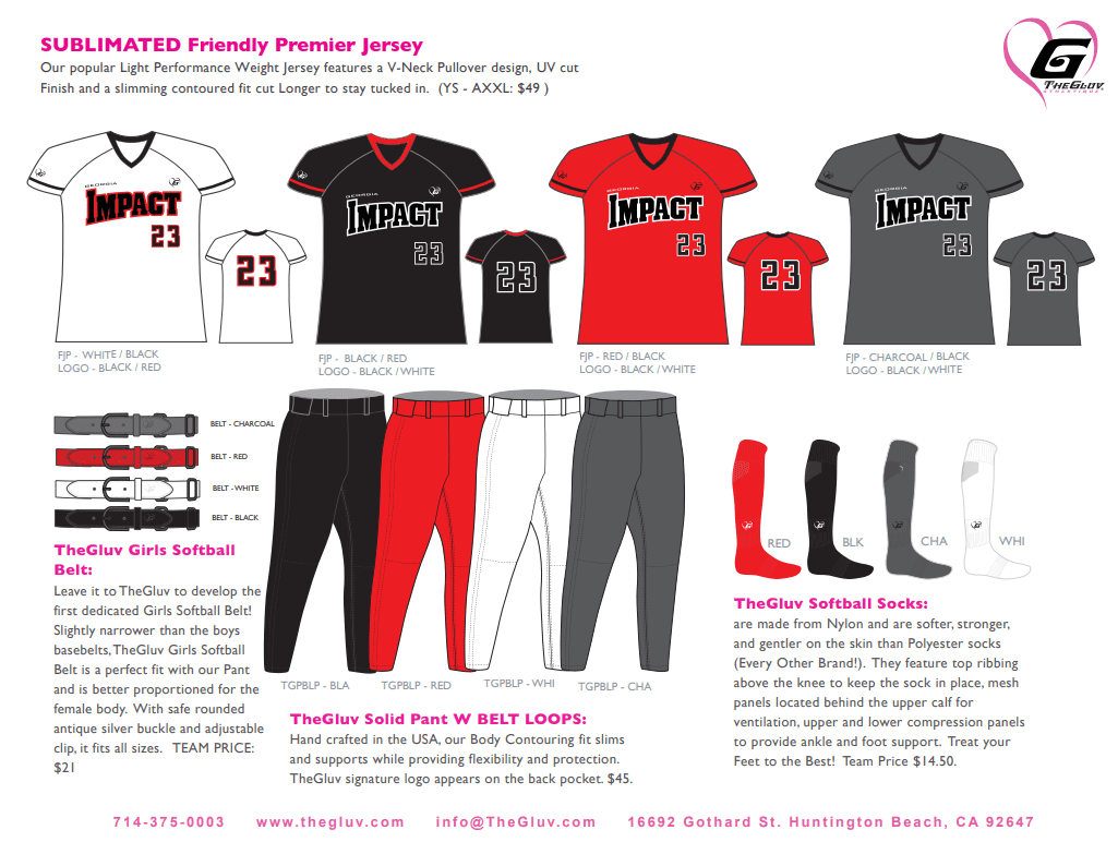 Collection of Impact Wrestling-themed apparel including tees, hoodies, and joggers.