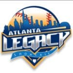 Atlanta Legacy Showcase sports logo with city skyline and baseball imagery.