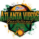 Atlanta Vipers Invitational basketball tournament logo with a snake and basketball.