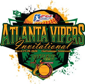 Atlanta Vipers Invitational basketball tournament logo with a snake and basketball.