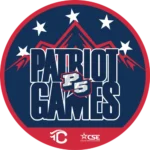 Patriot Games logo with bold text and stars.