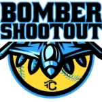 Bomber Shootout logo: bomber plane over baseball