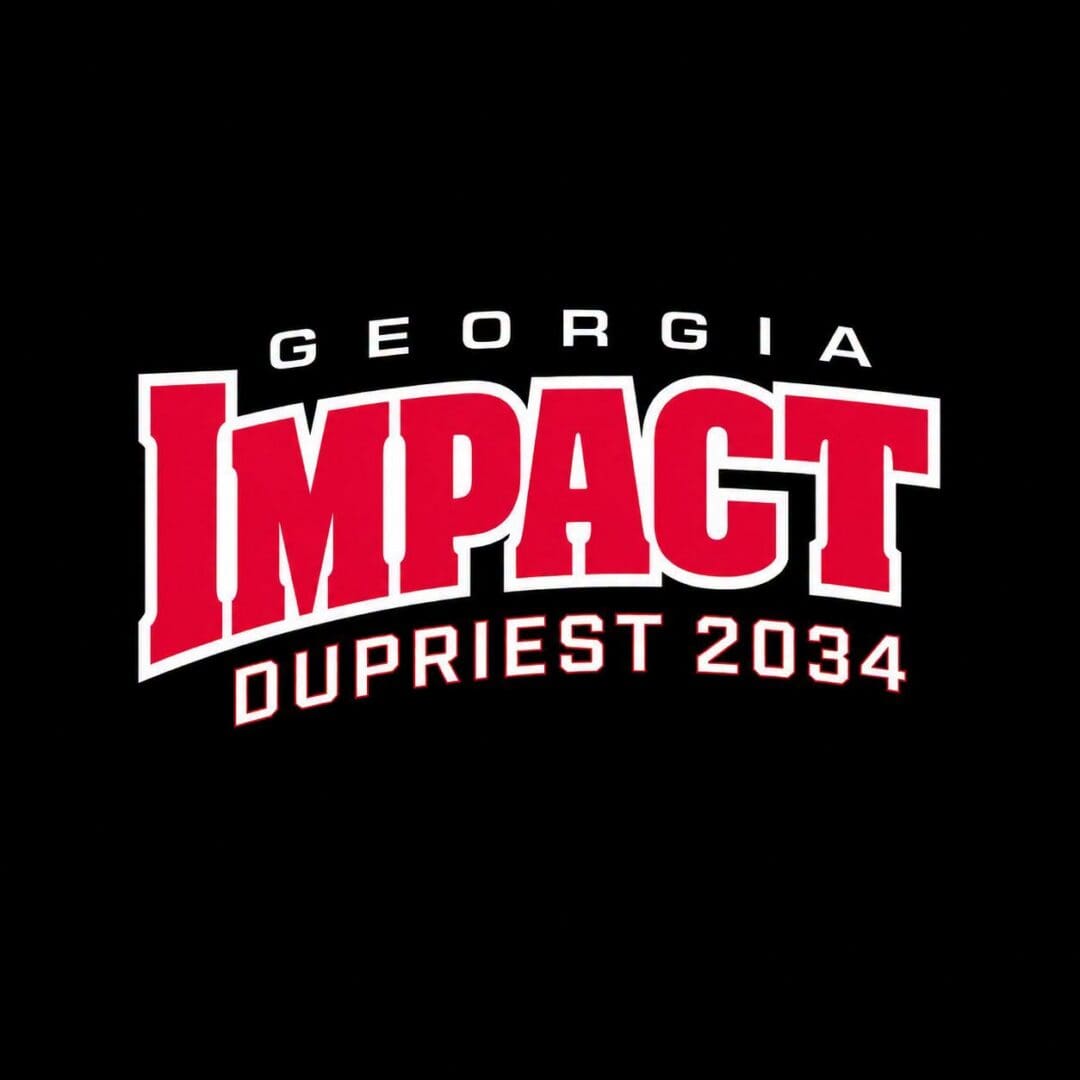 Red "IMPACT" logo with Georgia Dupriest 2034